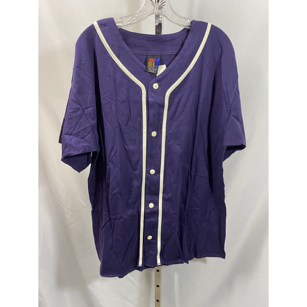 Vintage SUN Shirt Baseball Jersey Living On The Edge 90s Y2k Size Large NWT